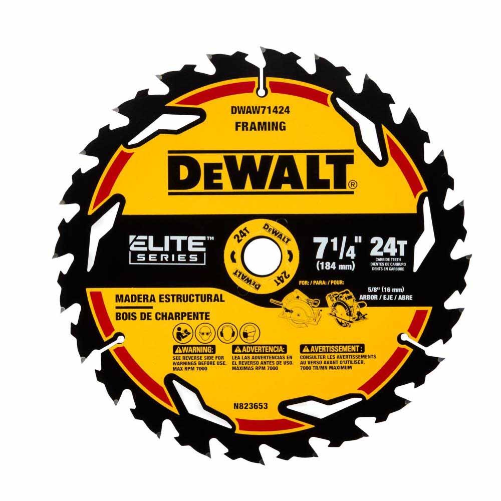 DeWalt DWAW71424B10 7-1/4" 24T Elite Series Saw Blade 10 Pack