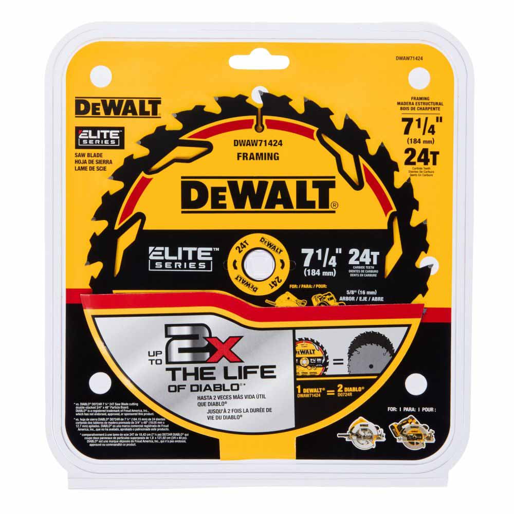 DeWalt DWAW71424 7-1/4" 24T Elite Series Saw Blade