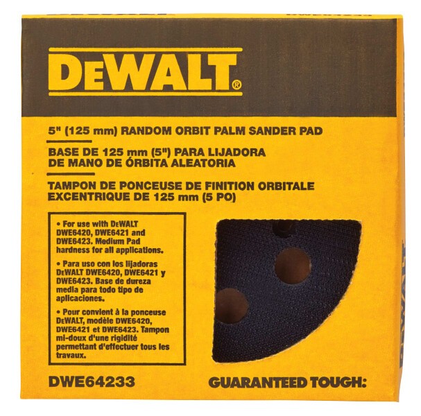 DeWalt DWE64233 5" Eight Hole Hook and Loop Pad - Medium