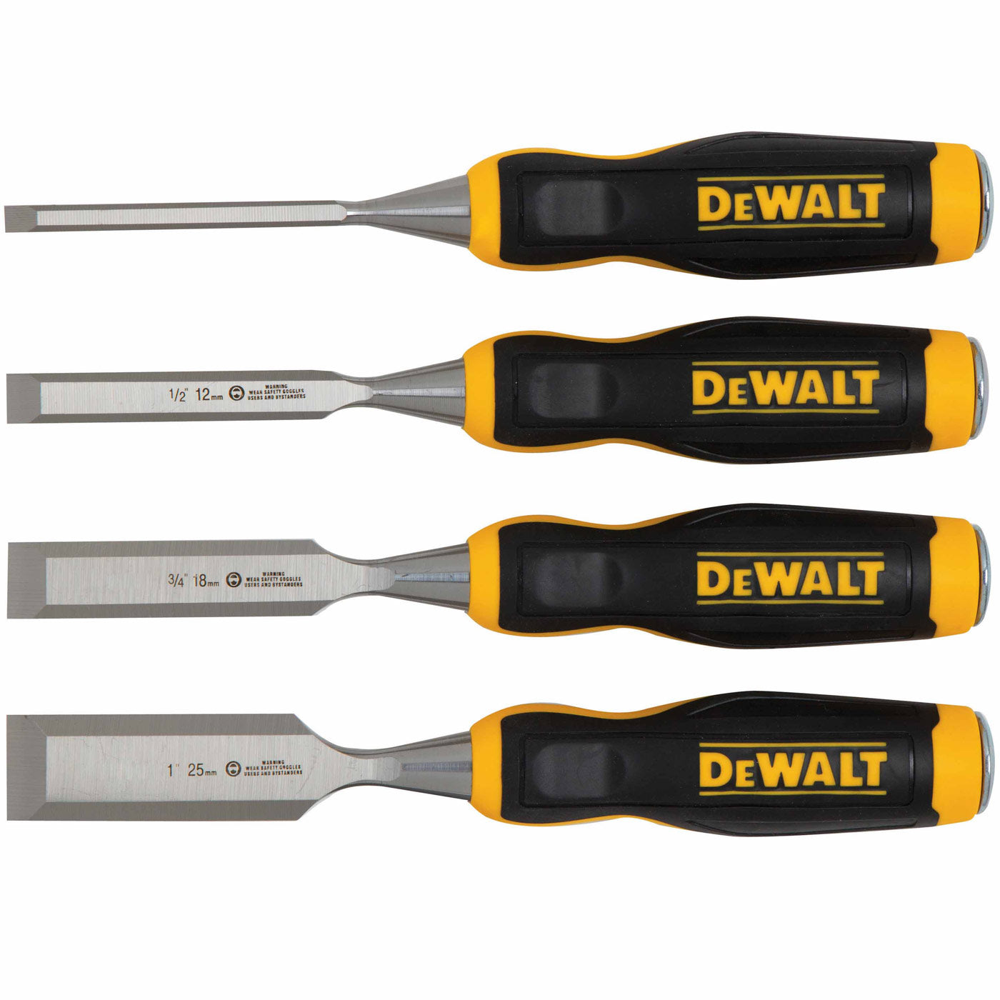 DeWalt DWHT16063 Short Blade Wood Chisels - 4PC