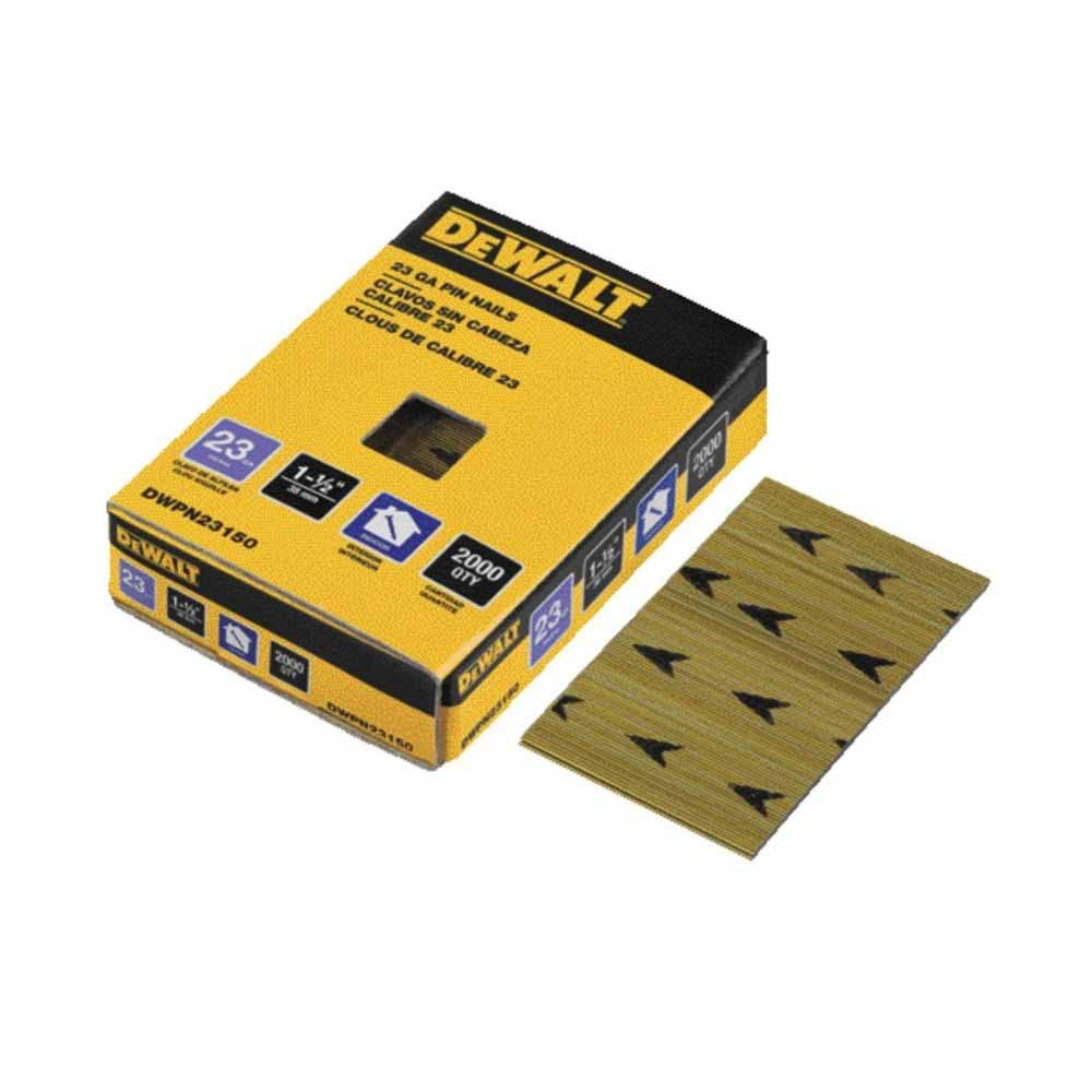 DeWalt DWPN23150 1-1/2" 23-Gauge Pin Nails (2,000 Pack)