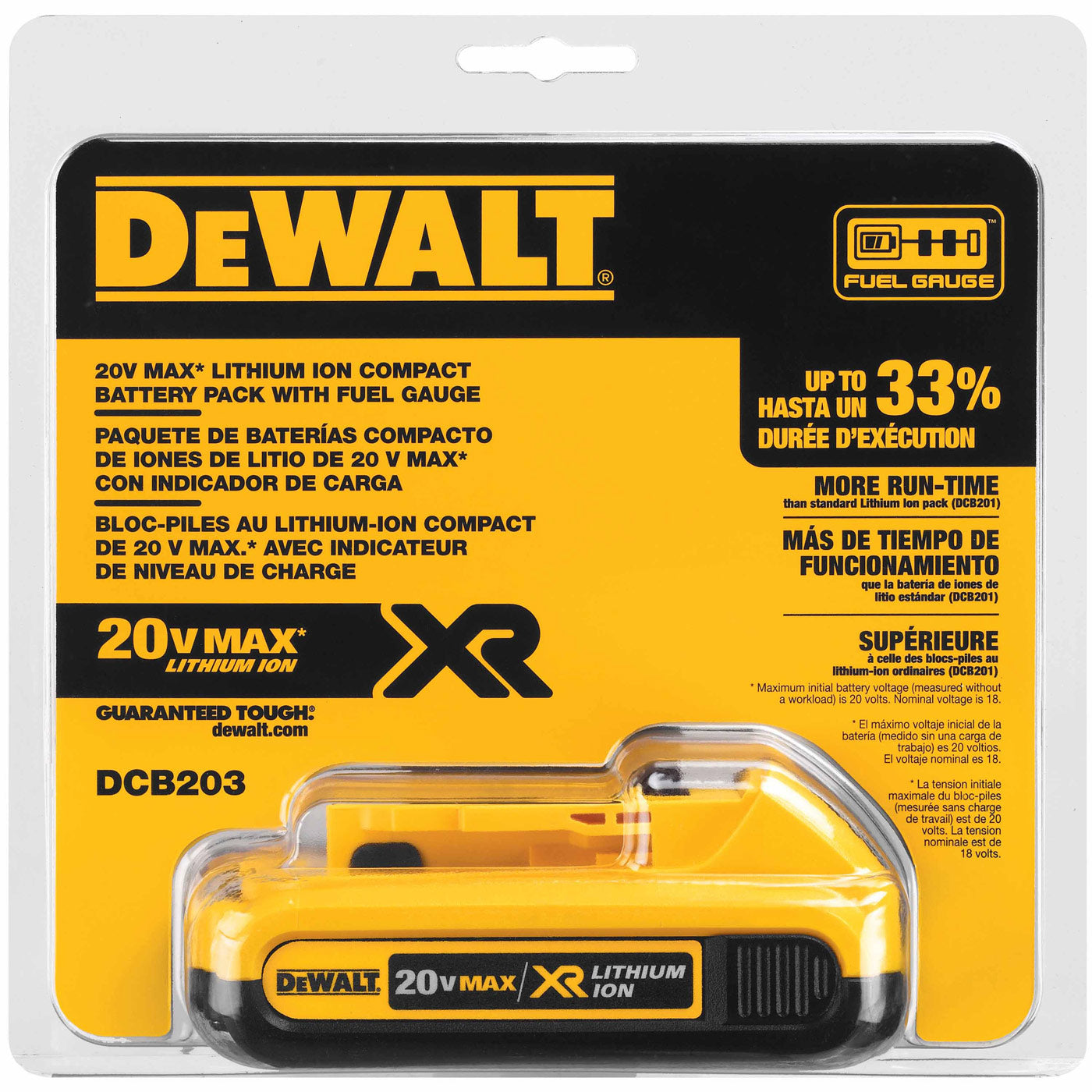 DeWalt DCB203 20V MAX Compact XR Lithium Ion Battery Pack