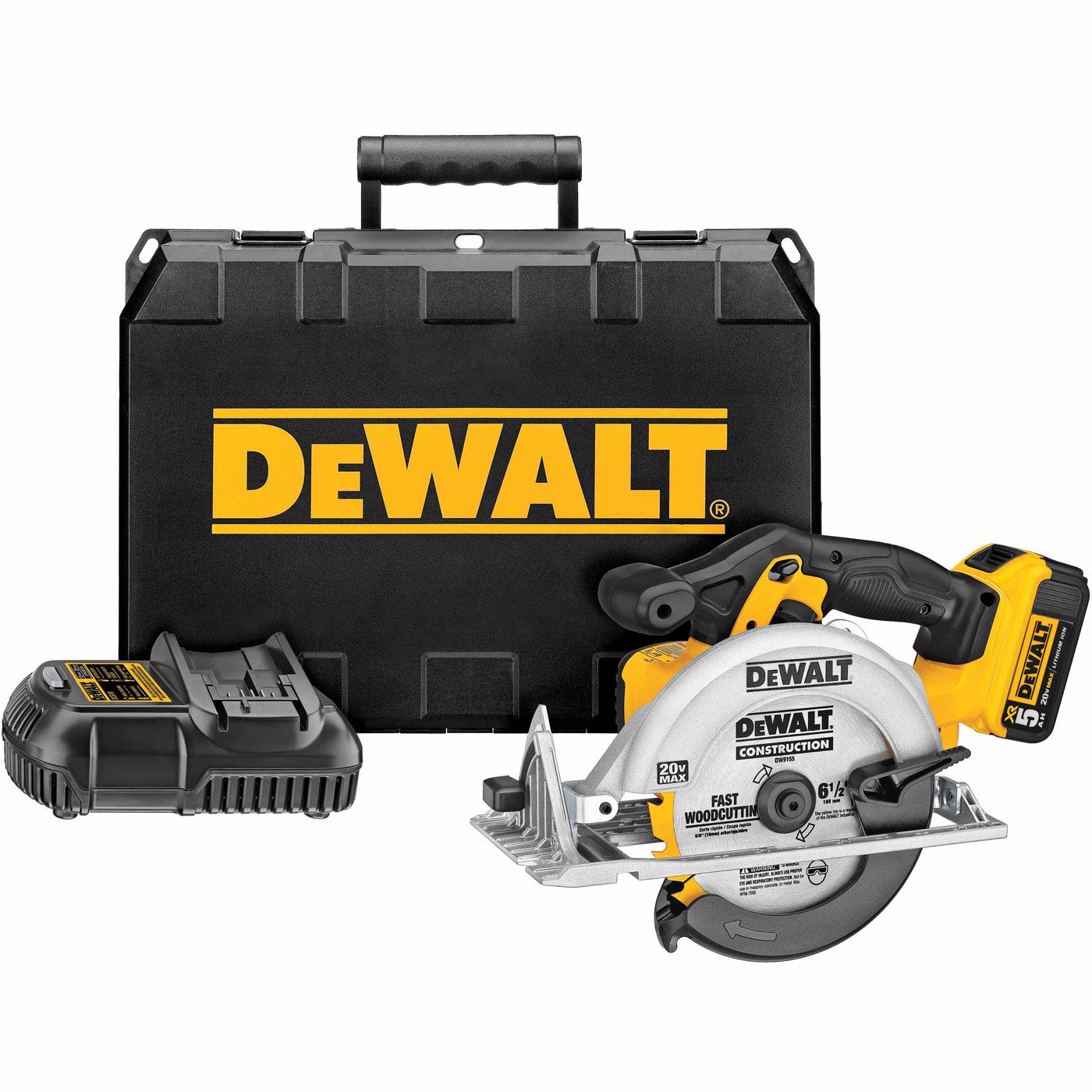 DeWalt DCS391P1 20V MAX Li-Ion Circular Saw w/ 5.0 Ah Battery and Kit Box