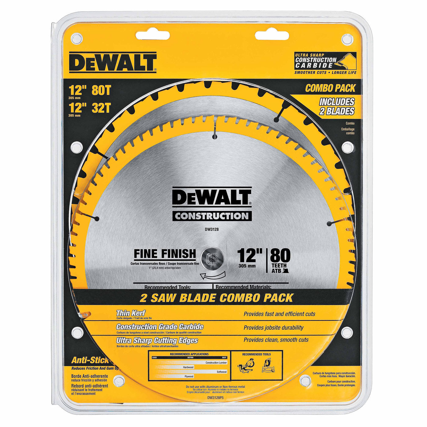 DeWalt DW3128P5 Construction 12" Combo Pack (DW3128 & DW3123)