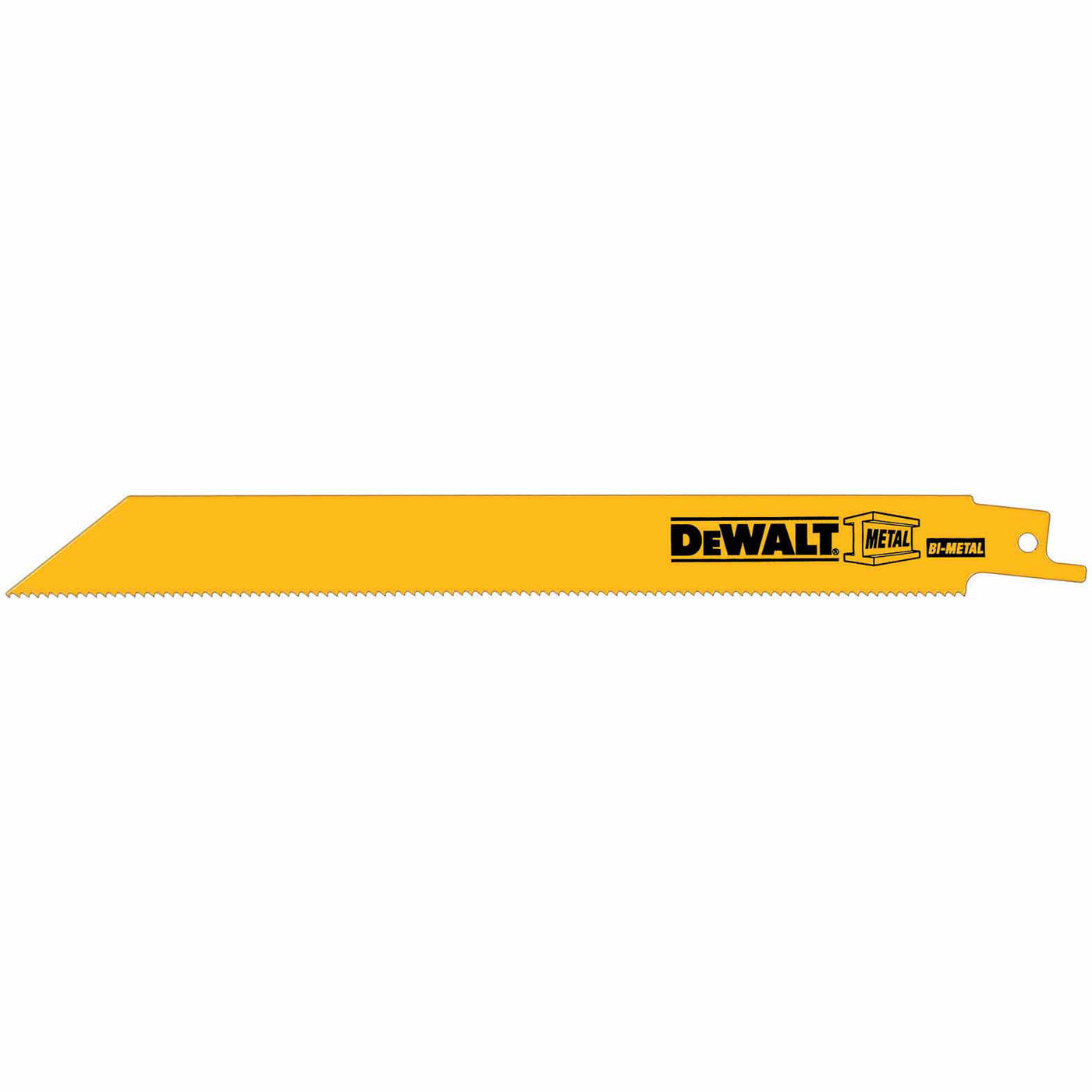 DeWalt DW4809B 9" 14 TPI Straight Back Bi-Metal Reciprocating Saw Blade, Metal Cutting