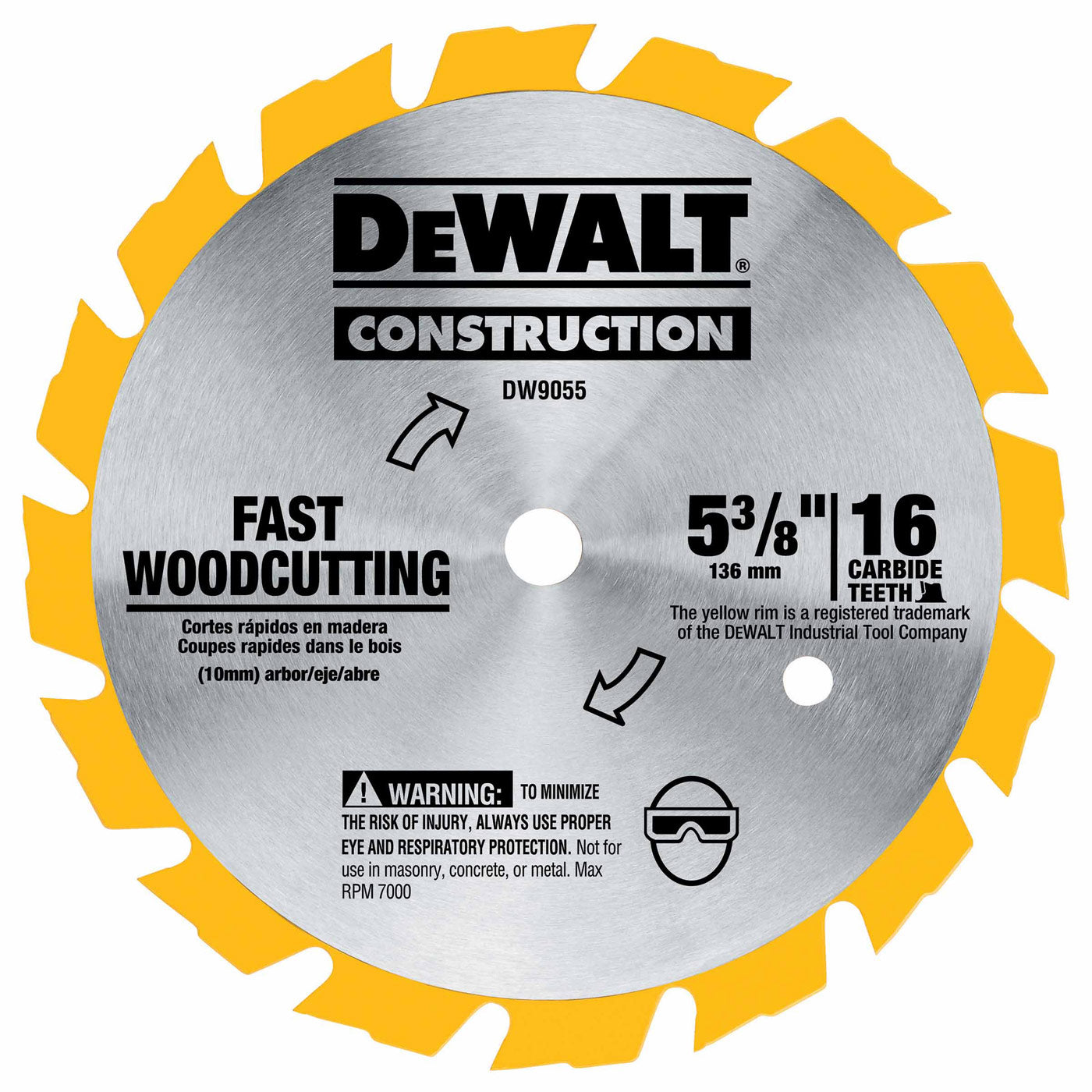 DeWalt DW9055 5-3/8" 16T Carbide Saw Blade (Fast Woodcutting)