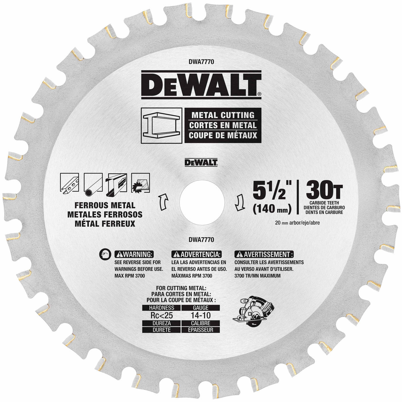 DeWalt DWA7770 5-1/2" 30T Metal Cutting Blade